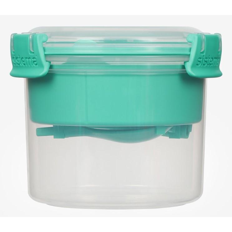 Hermetischer Behälter für Snacks, rund, Sistema Breakfast To Go 530 ml