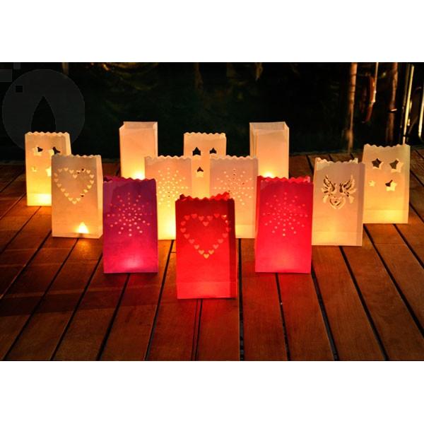 Lightbags Papiertüten 5er-Pack „Red Stars”