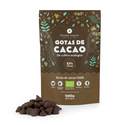 Schokoladentropfen 100% Kakao ECO Planeta Huerto 200 g