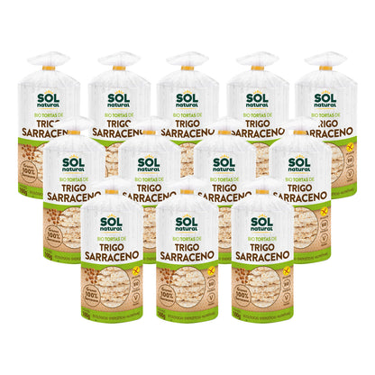 12er-Pack glutenfreie Bio-Buchweizen-Pfannkuchen Sol Natural 100 g