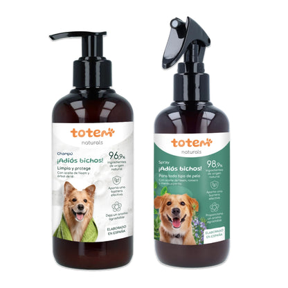 Pacchetto repellente per cani Shampoo  + Spray Totem Naturals