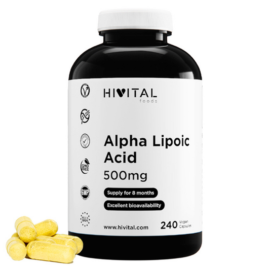 Alpha-Liponsäure 500 mg Hivital 240 vegane Kapseln
