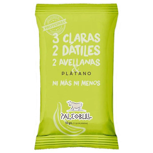 Energibar med dadlar, hasselnötter och banan PaleoBull, 50 g