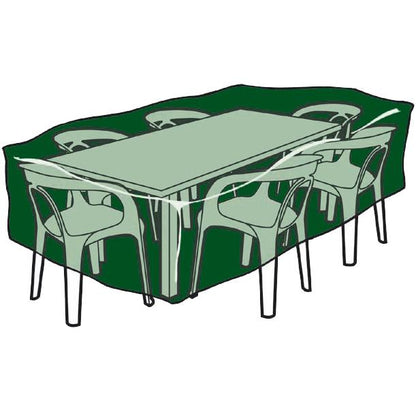 Prostokątny pokrowiec na stoły i krzesła z poliestru 325 x 205 x 90 cm