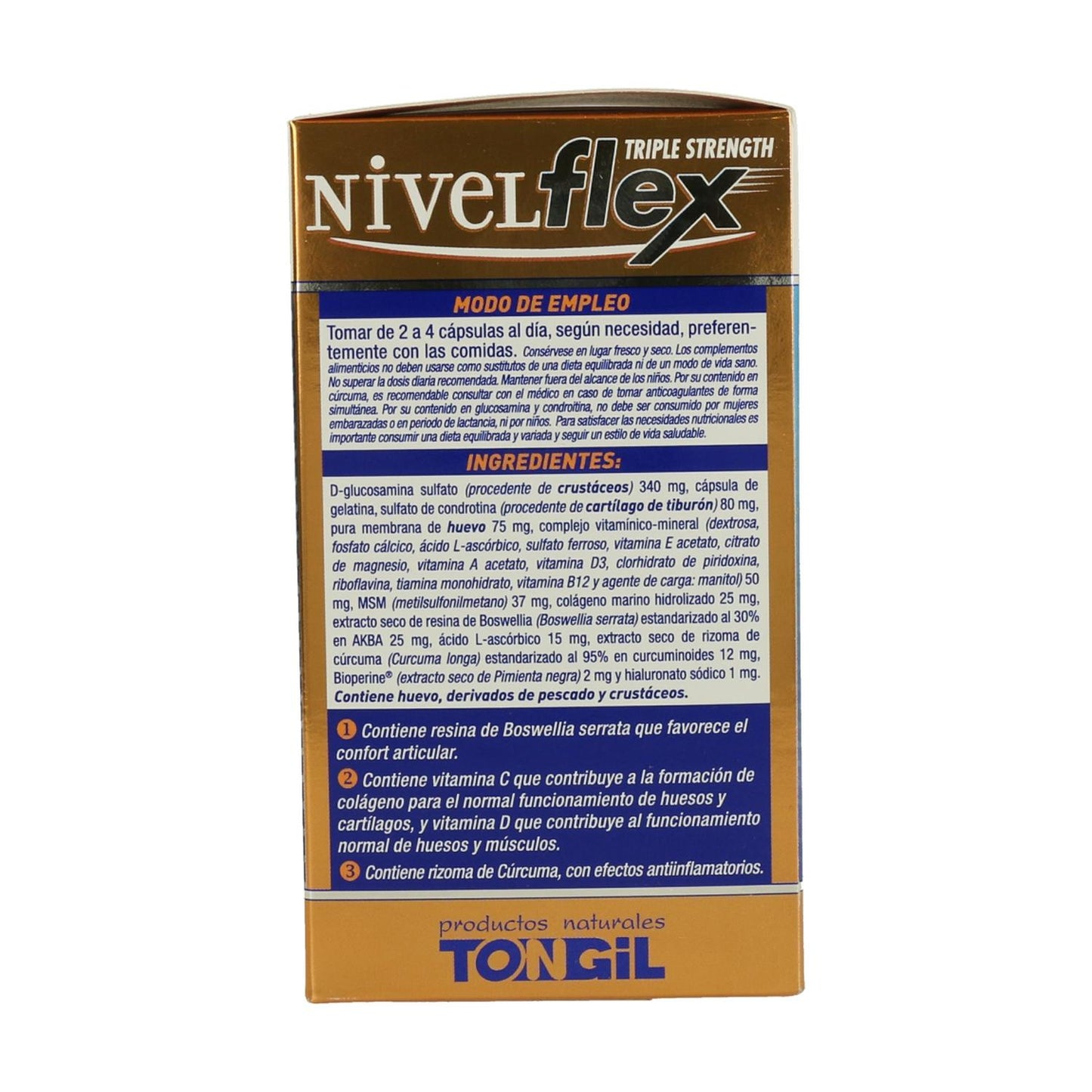 Confezione da 3 Nivelflex Tongil 782 mg, 100 capsule