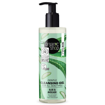 Mildes Reinigungsgel mit Aloe und Avocado Organic Shop 200 ml