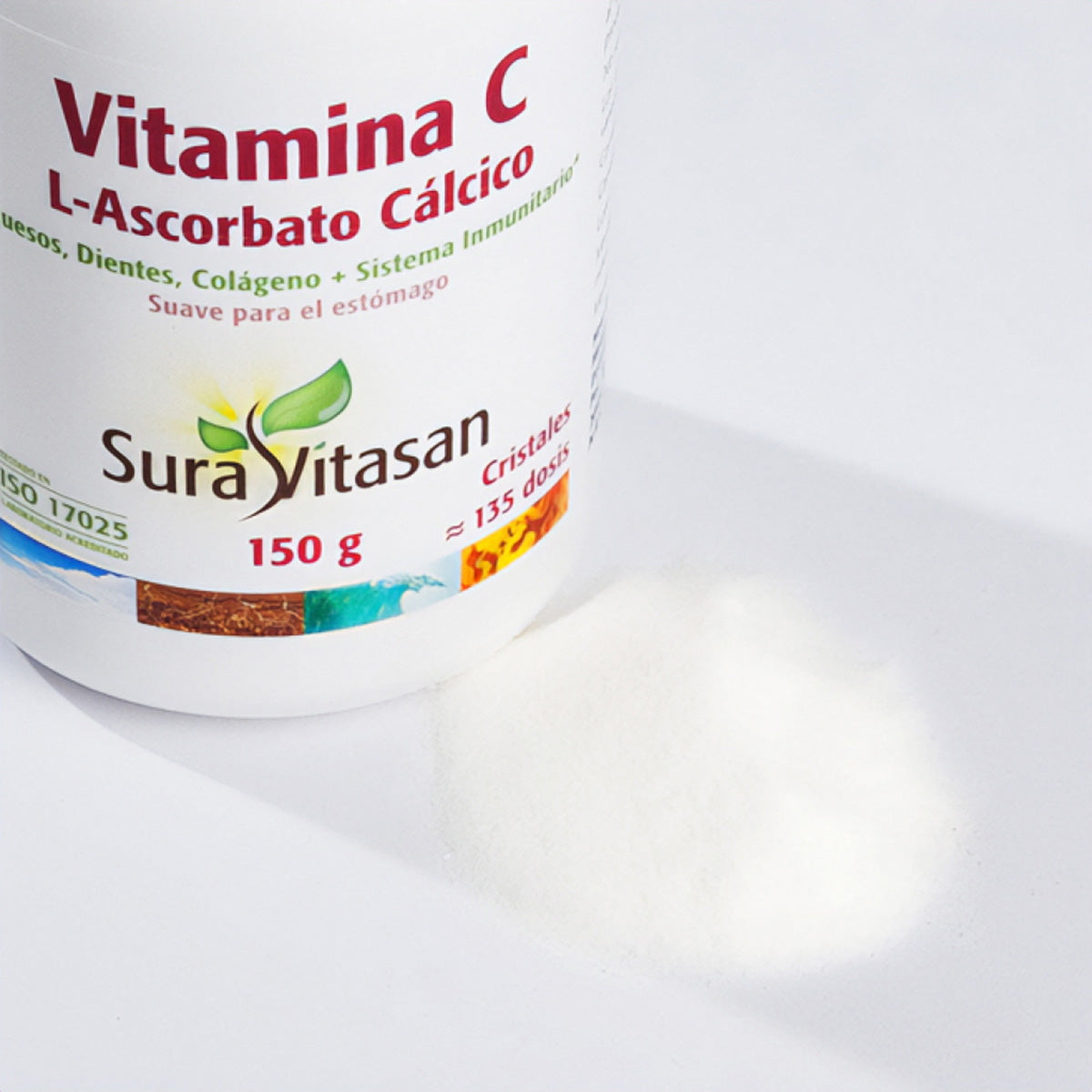 Vitamina C L-Ascorbato, Sura Vitasan, 150 g