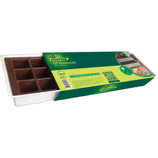 Mini greenhouse window sill Kit Windows Nortene 49x15.5 cm