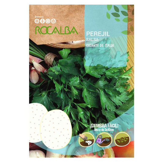 Zaadjes van Italiaanse reuzenpeterselie in schijfjes, Rocalba