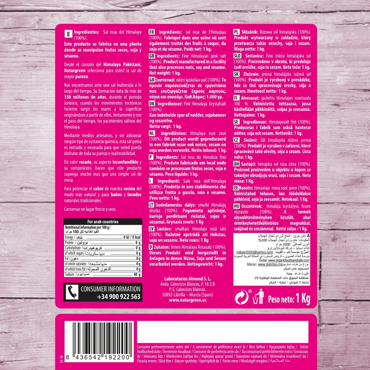 Naturgreen Fine Himalayan Pink Salt 500 g