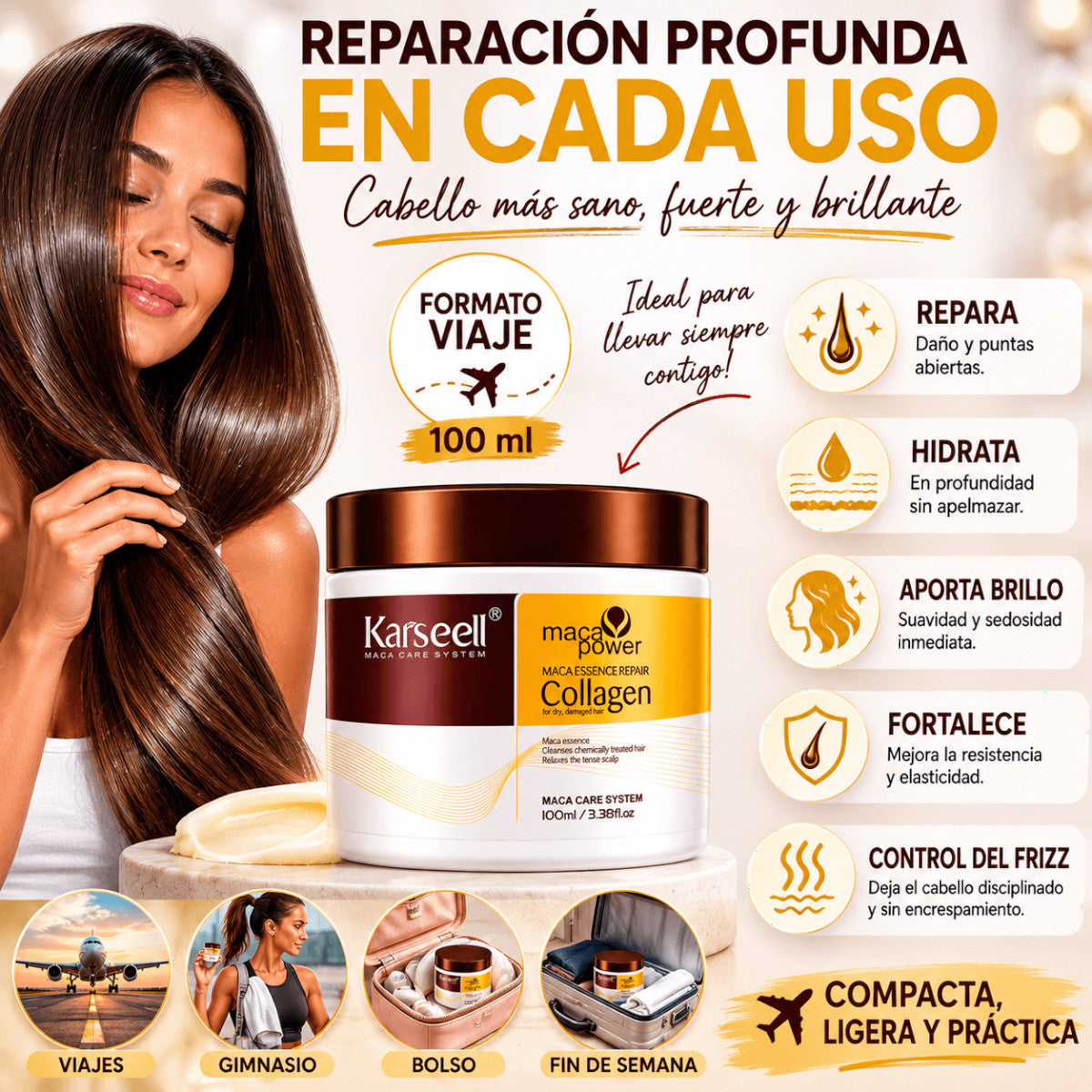 Mascarilla Capilar Colágeno Karseell 100 ml
