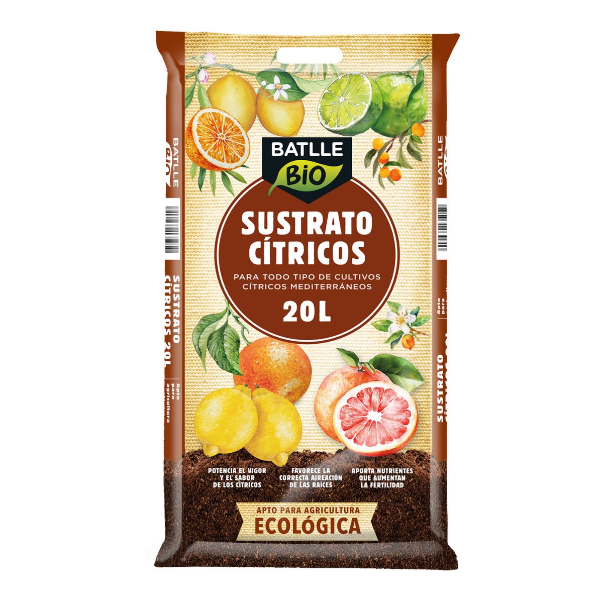 Ekologiskt citrusbaserat substrat Batlle Bio 20 L