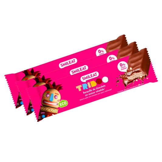 3er-Pack gefüllte und mit Kakao überzogene Riegel 40 g ECO Smileat