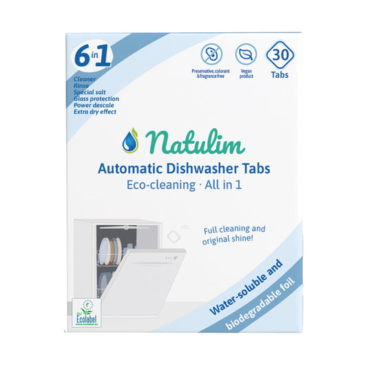 Natulim 6-in-1 eco dishwasher tablets, 30 units