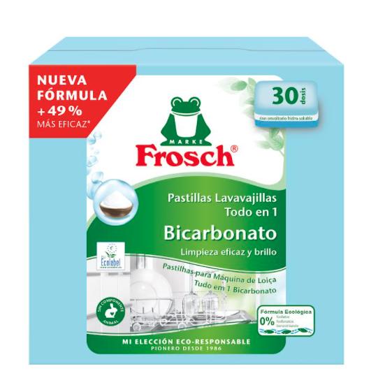 8er-Pack Geschirrspülmittel, Frosch, 30 Tabletten