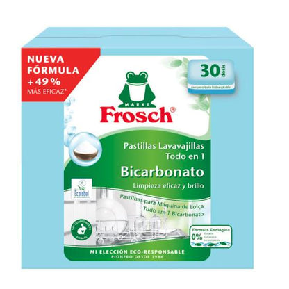 Paquet de 8 boîtes de 30 pastilles pour lave-vaisselle Frosch.