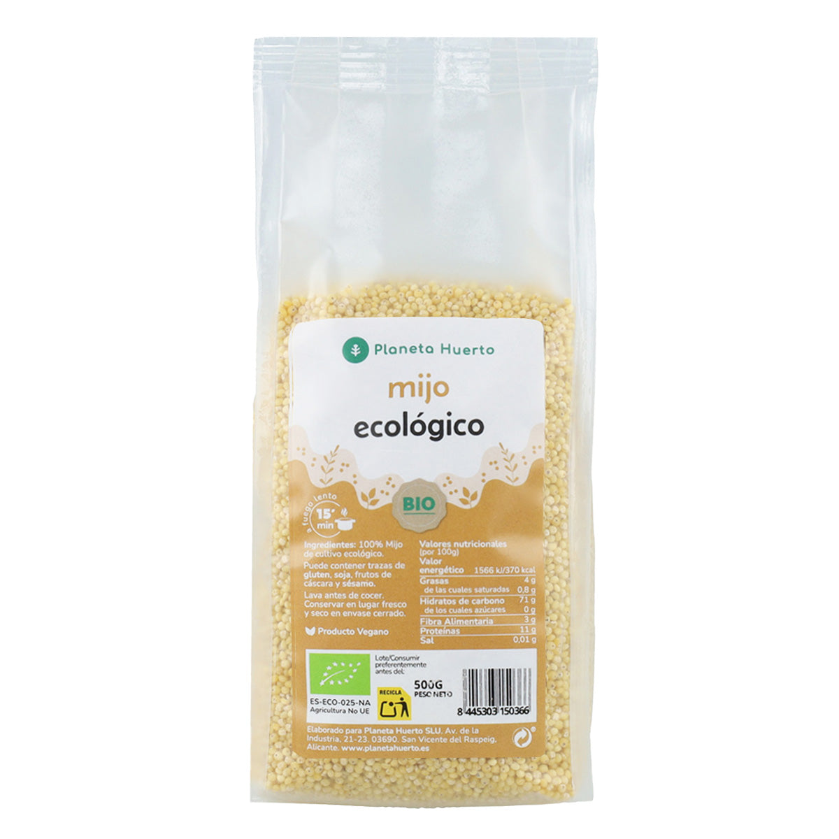 Millet décortiqué ECO Planeta Huerto 500 g