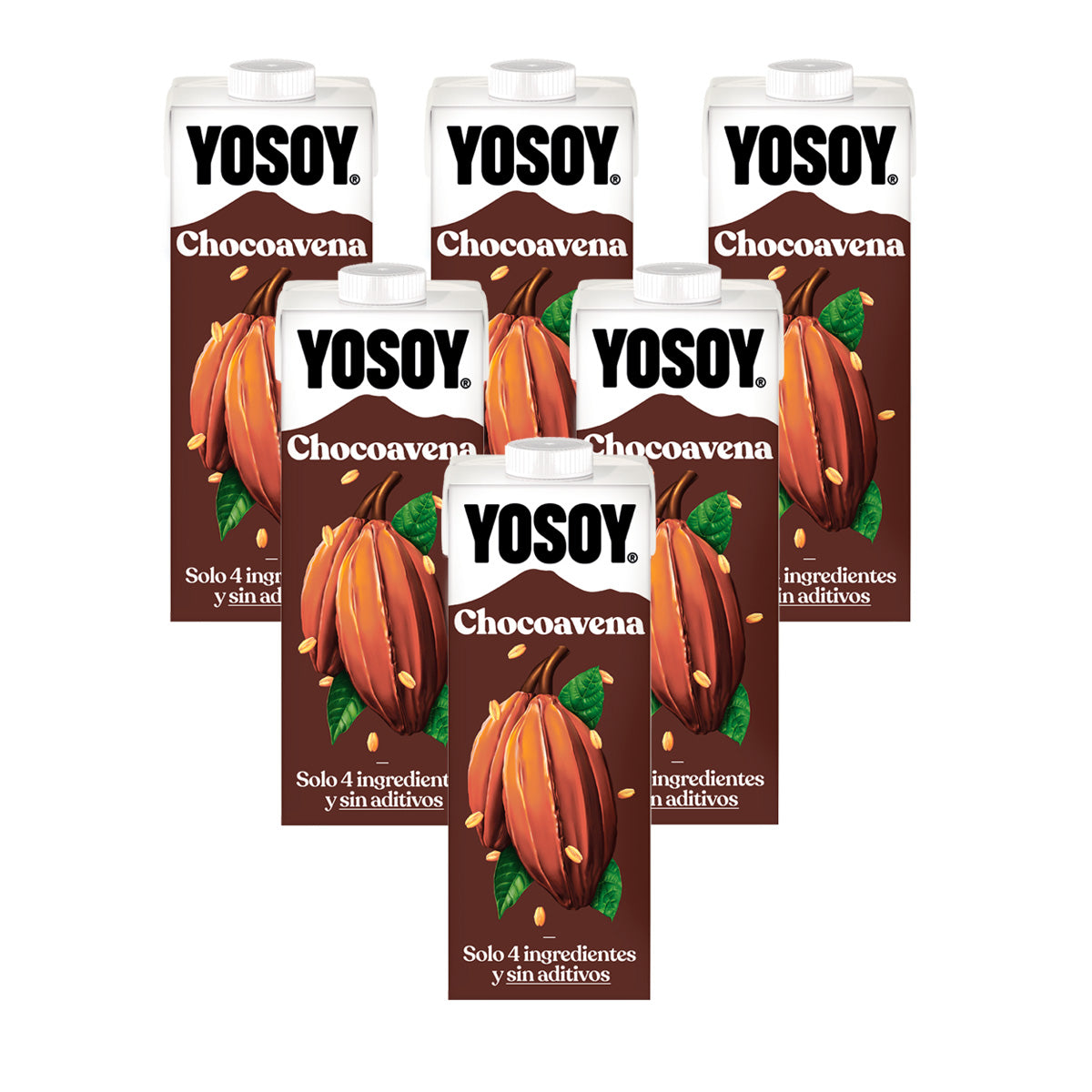 Pakket van 6 stuks Choco-haverdrank YOSOY 1 l