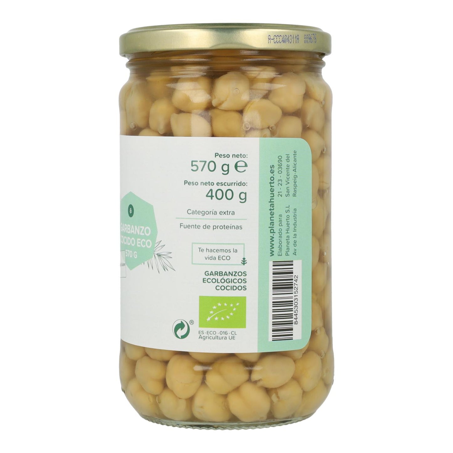 Packung 6x gekochte Kichererbsen ECO Planet Garden 570 g