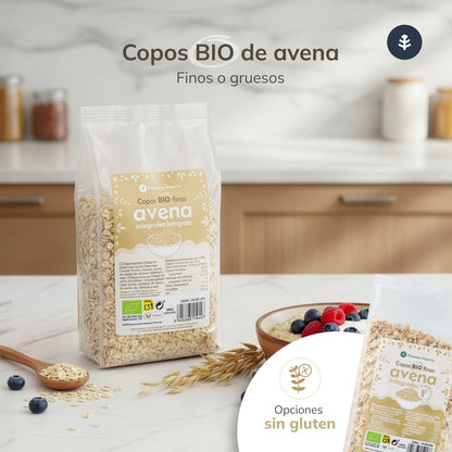 Pack of 4 x Planeta Huerto Organic Gluten-Free Fine Oat Flakes 1.5 kg