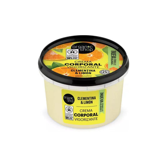 Verkwikkende bodycrème met clementine en citroen, Organic Shop 250 ml
