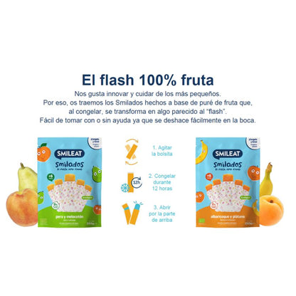 Pack Mix SMILADOS glaces flash pour enfants 100 % fruits BIO Smileat 3 unités de 250 g