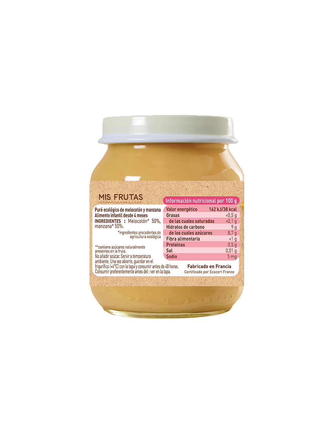 Babybio Pfirsich- und Apfelgläschen 130 g