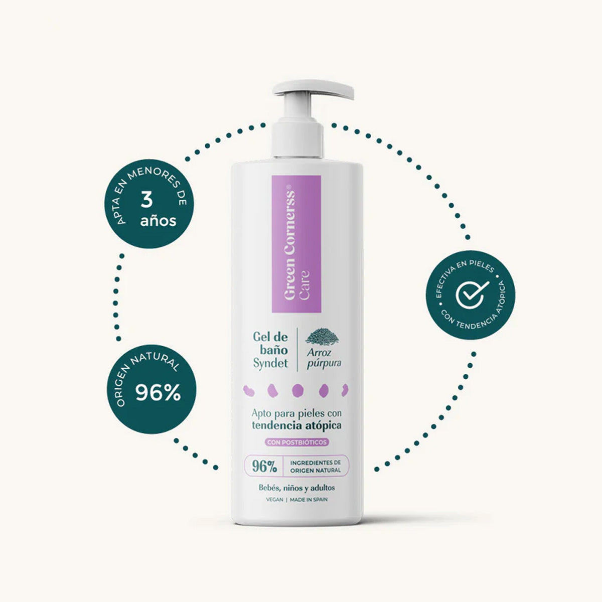 Żel pod prysznic z fioletowego ryżu Green Corners Care 400 ml