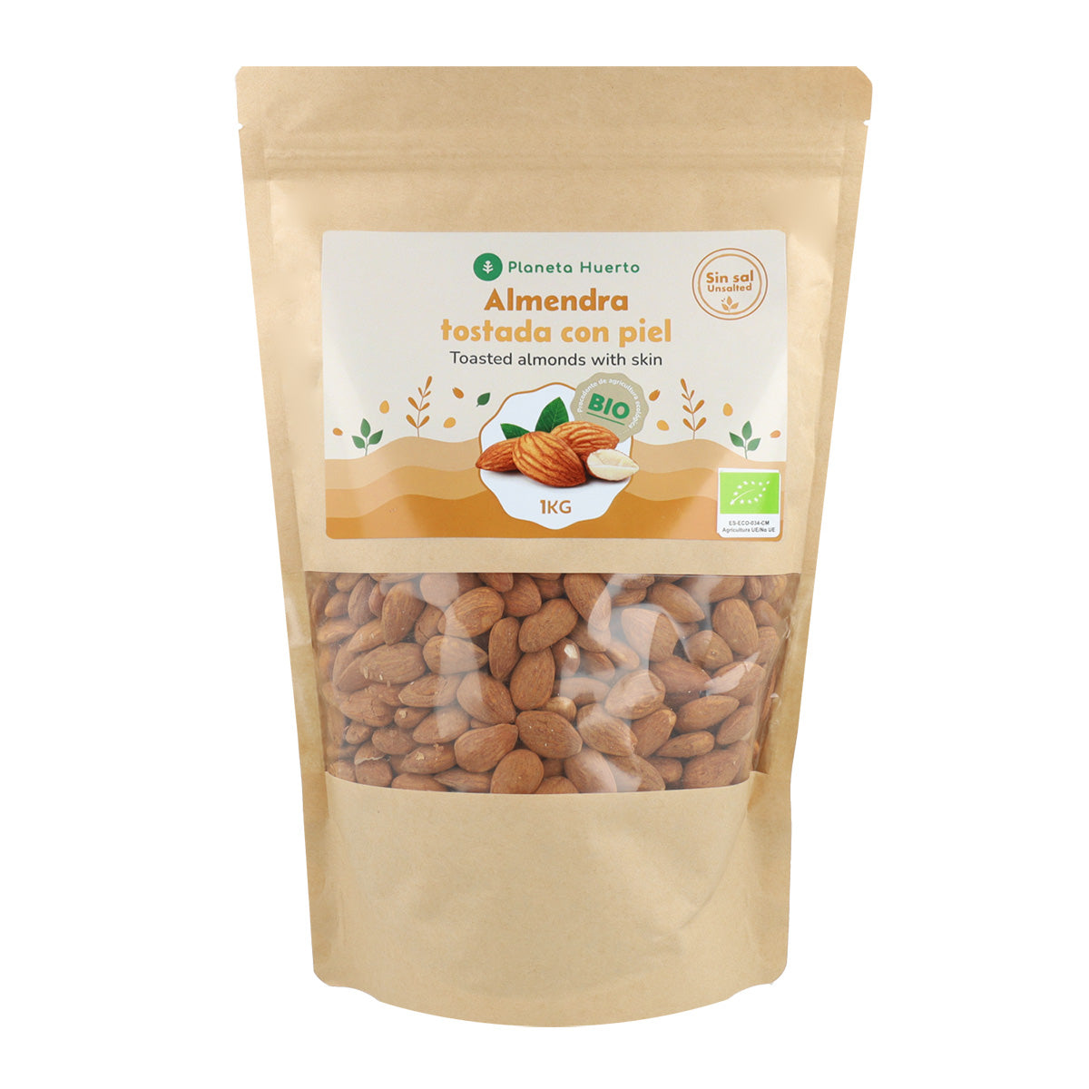 Amandes grillées avec peau ECO Planeta Huerto 1 kg