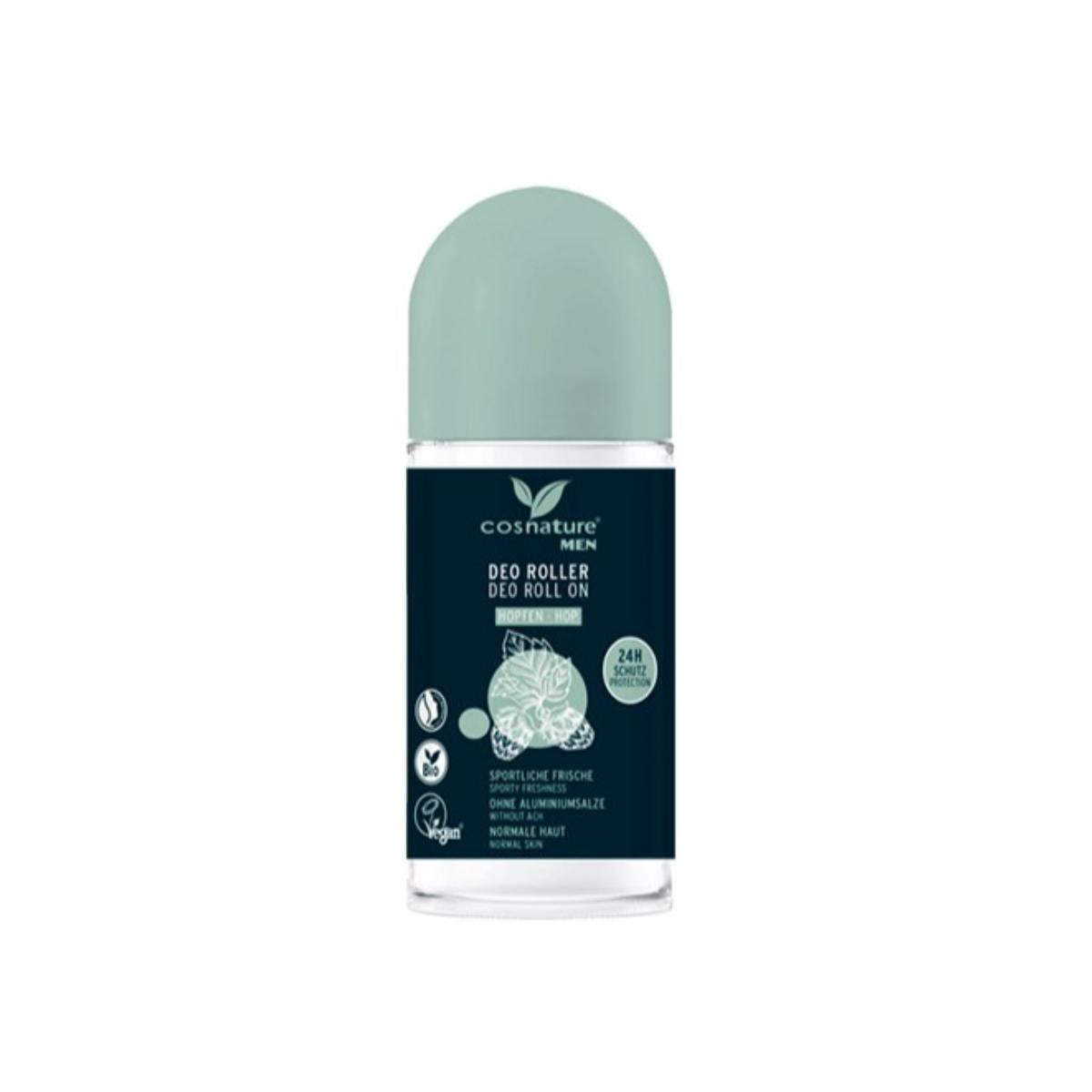 Deodorante roll-on 24 ore per uomo al luppolo biologico Cosnature 50 ml
