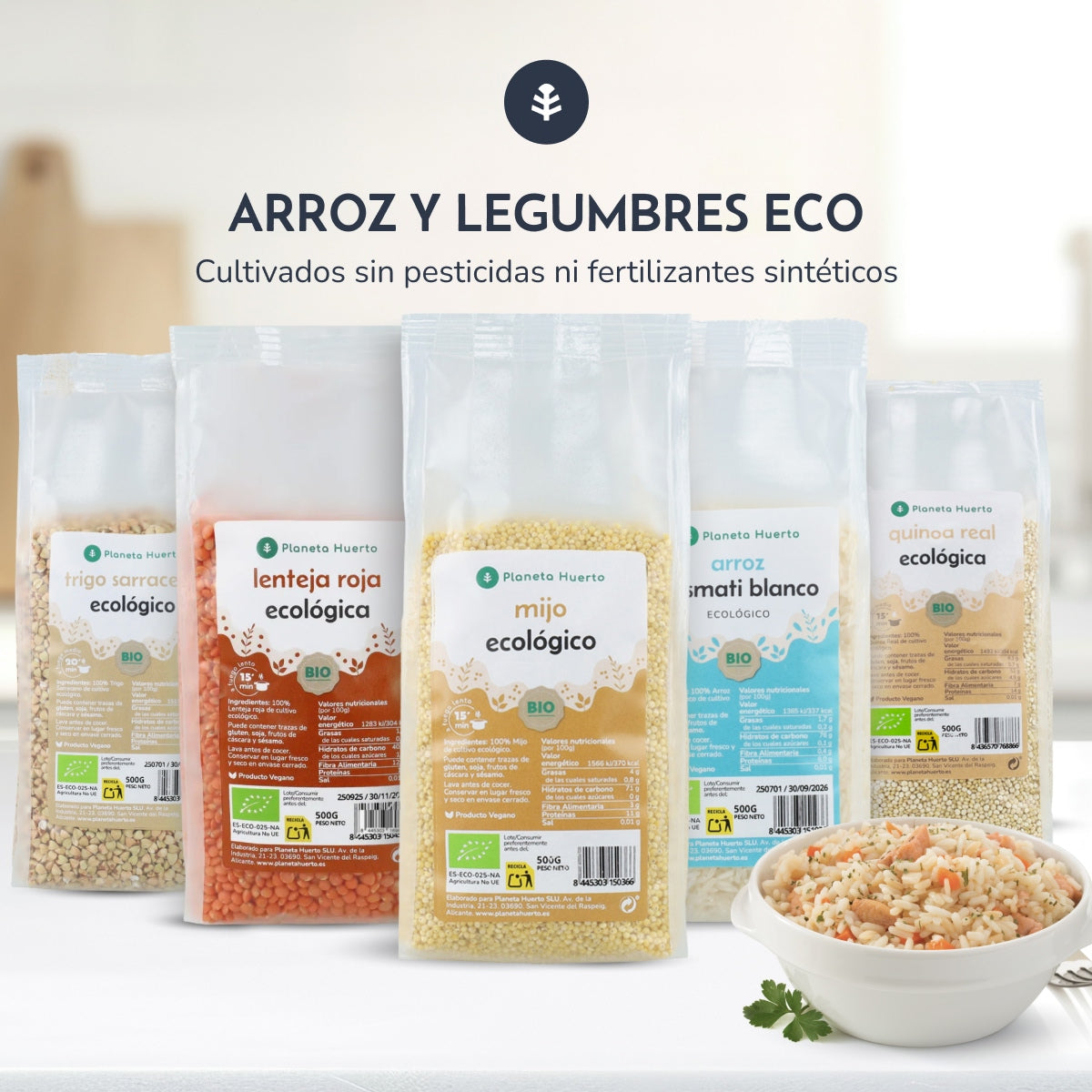 Confezione 2x Lenticchie rosse ECO Planeta Huerto 500 g