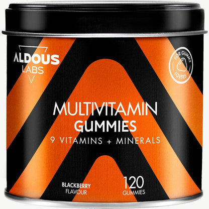 Multivitamines en gommes à la saveur de mûre Aldous Bio 120 gommes