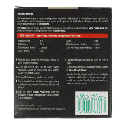 Biográ Rote Miso- und Wakame-Algensuppe, 4 x 10 g