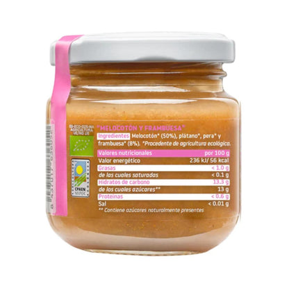 Zestaw 12 sztuk słoiczków ekologicznych malinowo-brzoskwiniowych Smileat, 130 g