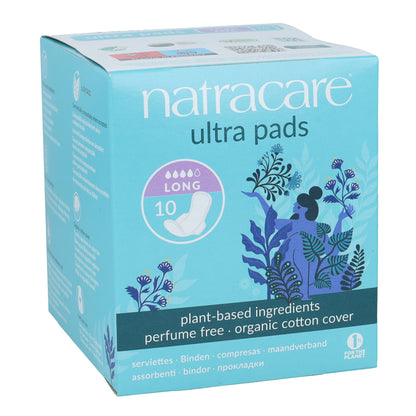 Assorbenti lunghi con ali bio Natracare 10 pezzi