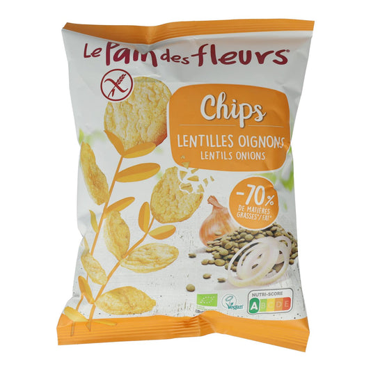 Chips de lentilles à l'oignon sans gluten Le Pain des Fleurs 50 g