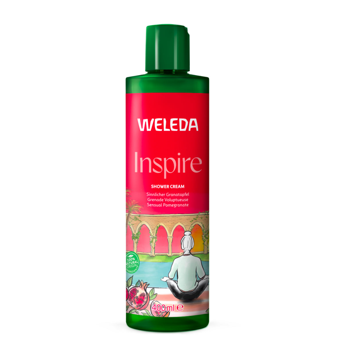 Krämig duschgel Inspire Granatäpple Weleda 400 ml
