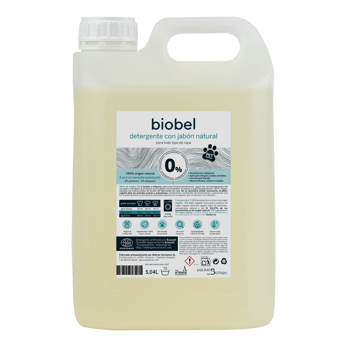 Biobel 0% Waschmittel 5L