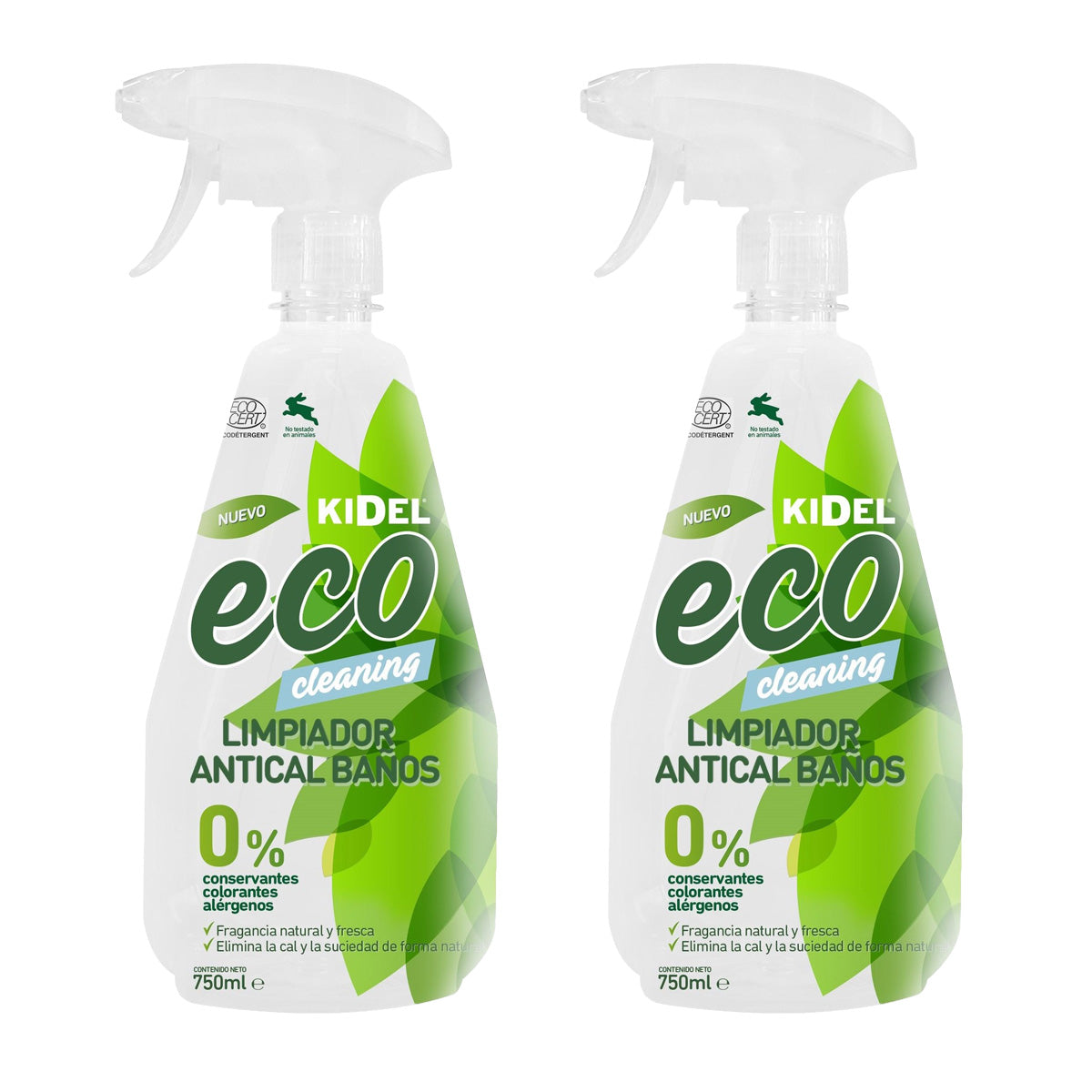 2er-Pack Kidel Mimidu ECO Anti-Kalk-Badreiniger-Spray 750 ml 