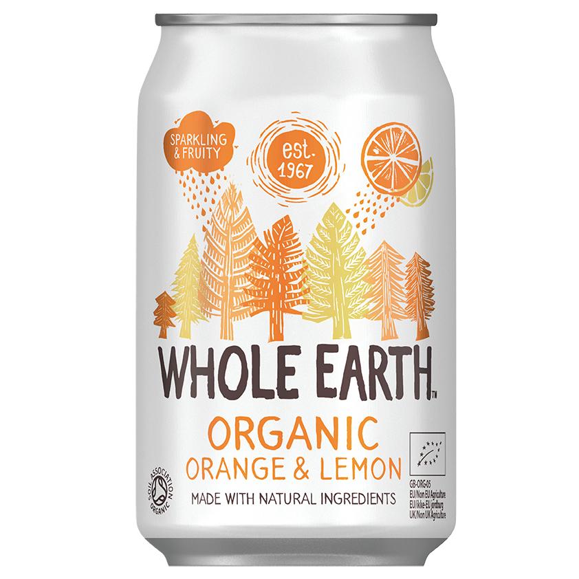 Whole Earth Organic Orange and Lemon Soft Drink 330 ml