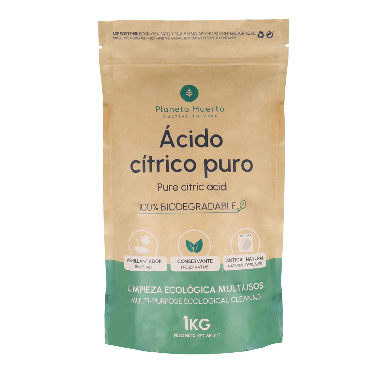 Förpackningar för hushållsrengöring (1 kg-format) Zero Waste Planeta Huerto