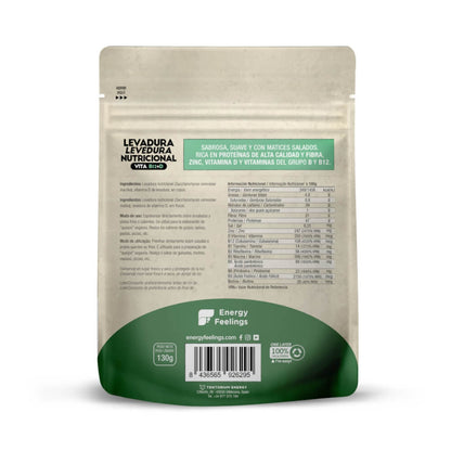 Nährhefe Vitamin B12+D, Energy Feelings, Flocken 130 g