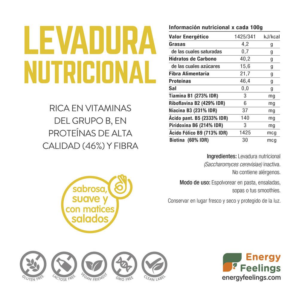 Pack 2x Levadura Nutricional Bland en copos Energy Feelings 1 Kg