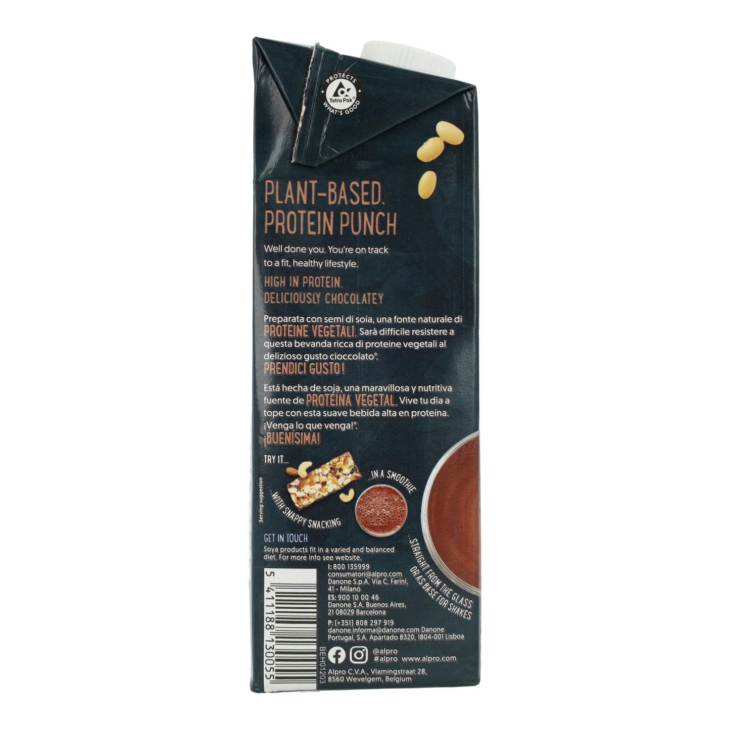 Bebida de Soja Chocolate con Proteínas Alpro 1 Litro