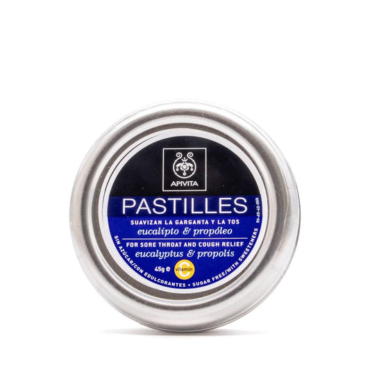 Tabletki na ból gardła i kaszel Eukaliptus i propolis Apivita 45 g