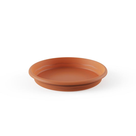 Piatto vaso terra color terracotta D 12 x 1,8