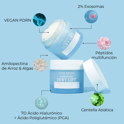 STRAFFENDE TAGESCREME DEWY LIFT LIGHT – NORMALE BIS MISCHHAUT MIT 2 % EXOSOMEN 50 ML