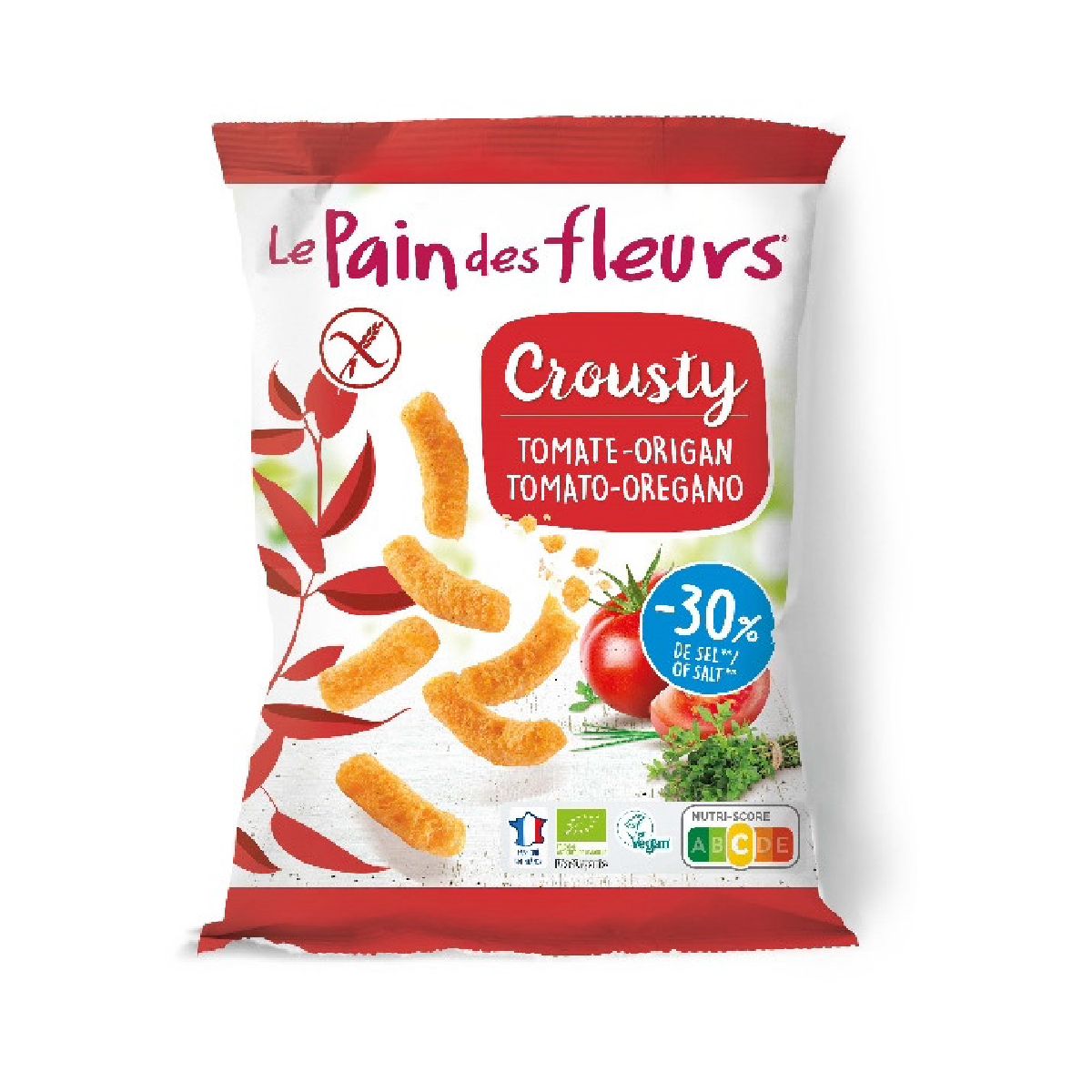 Ganchito Crousty de Tomate y Orégano Le Pain des Fleurs 75 g