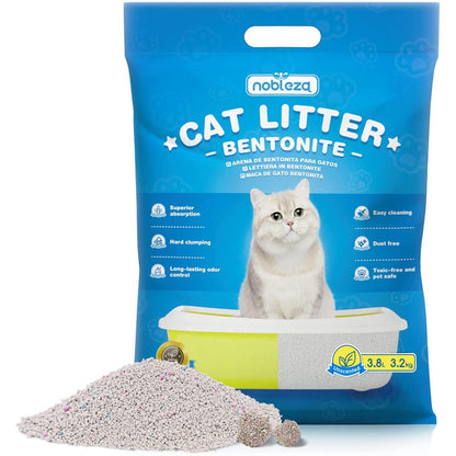 Bentonitklumpande kattströ med citronarom Nobleza 3,8 L