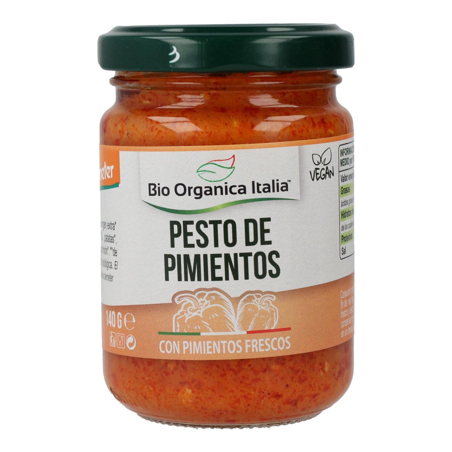 Bio-veganes Paprikapesto aus Italien, 140 g 